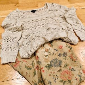 White Shimmer Knit Sweater